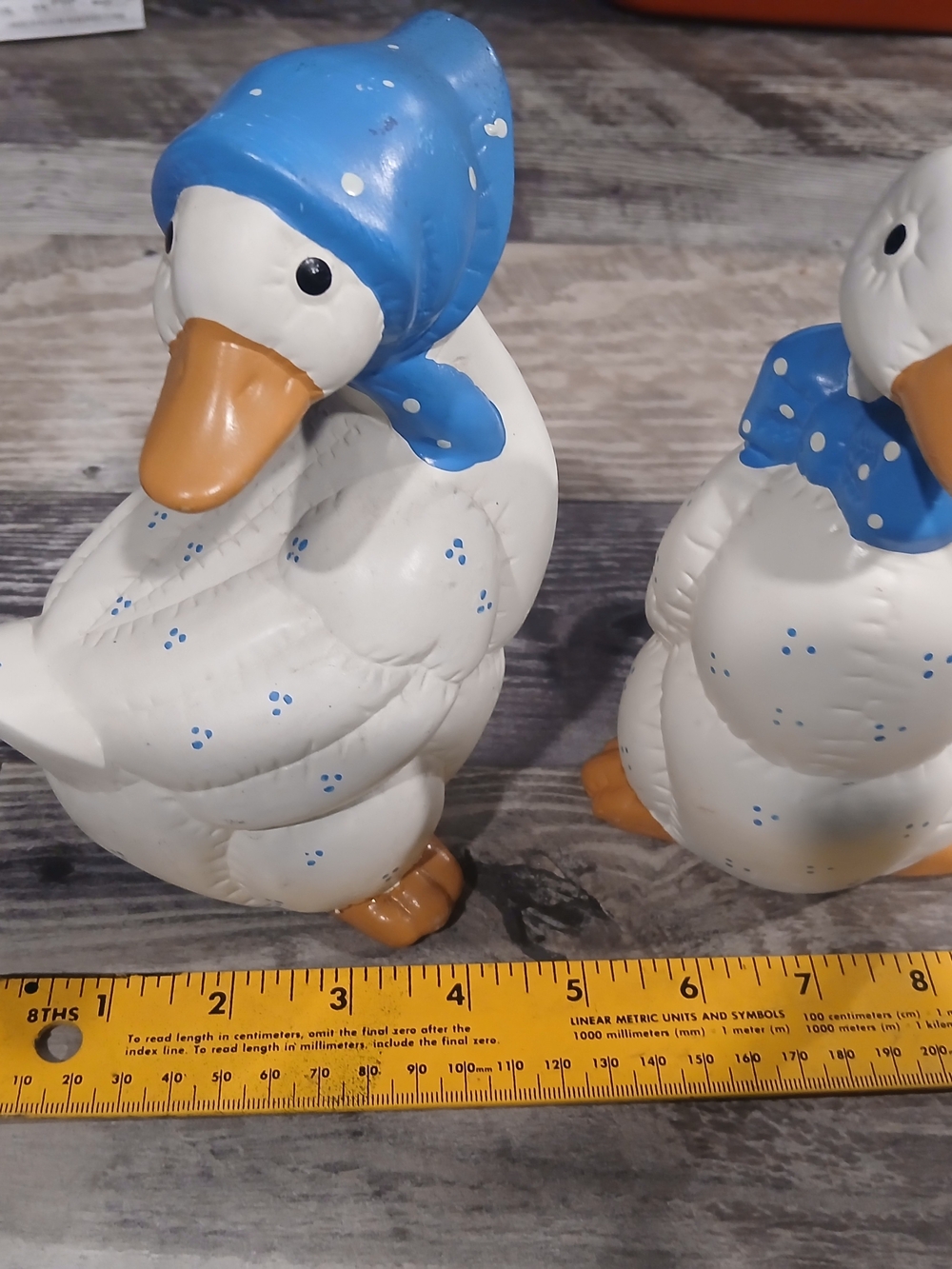 Set Of House Of Lloyd Vintage 1987 Ceramic Puffy Mr & Mrs Duck Figurine 7.5”h